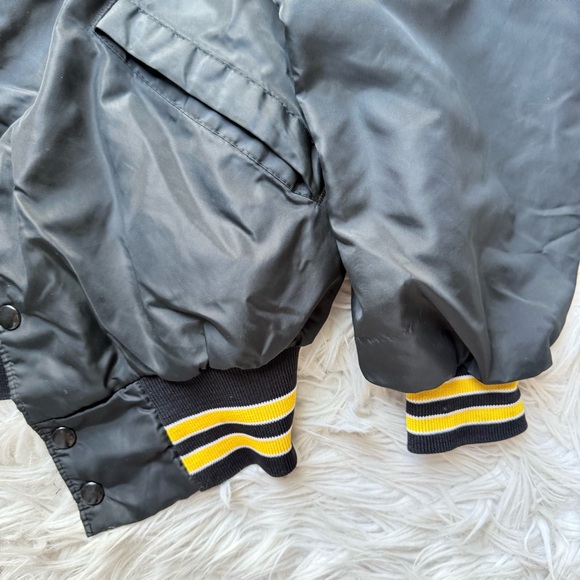 Vintage Retro Varsity Coaches Bomber Satin Buttons Up Jacket Dunbrooke USA L - Picture 2 of 12